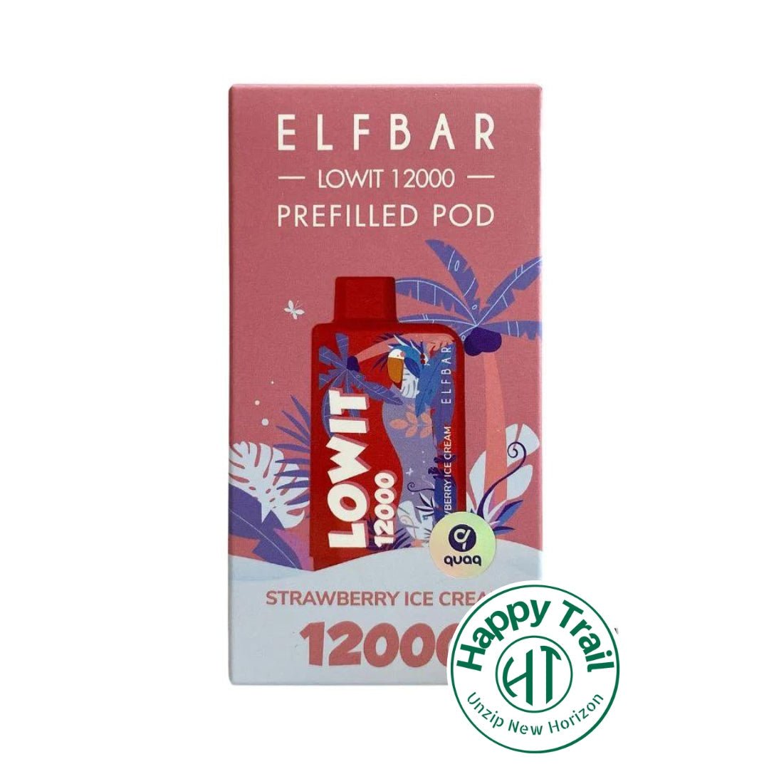 Elf Bar Lowit 12000 Puffs - Strawberry Ice Cream (Only Pod) - HAPPYTRAIL
