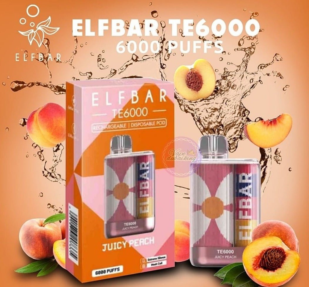Elf Bar Vape TE6000 Juicy Peach (6000 Puffs) - HAPPYTRAIL