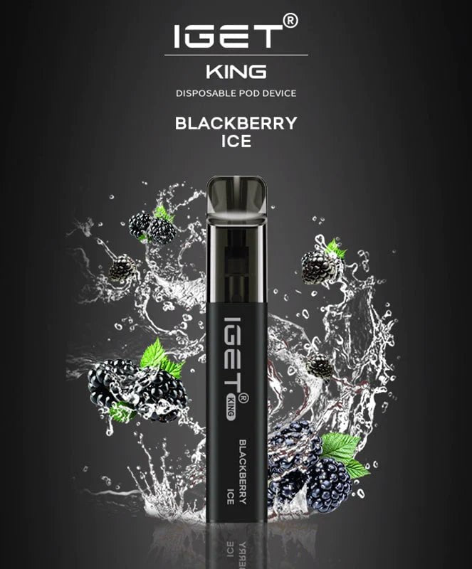 IGET King Vape Flavour- Blackberry Ice- 2600 Puffs - HAPPYTRAIL