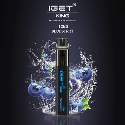 IGET King Vape Flavour- Iced Blueberry- 2600 Puffs - HAPPYTRAIL