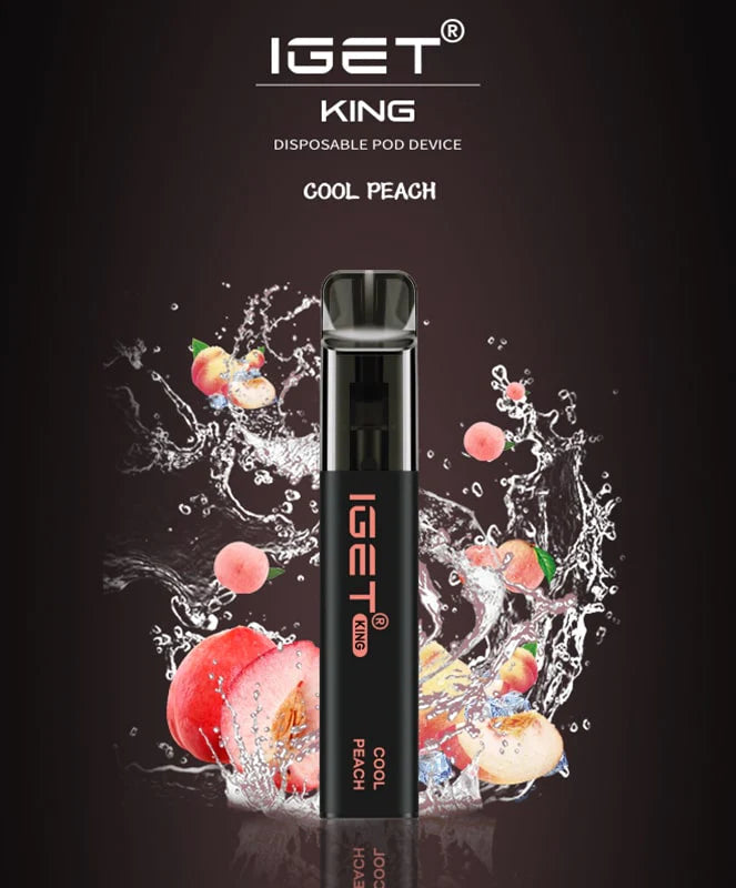 IGET King Vape Flavour- Cool Peach- 2600 Puffs - HAPPYTRAIL 