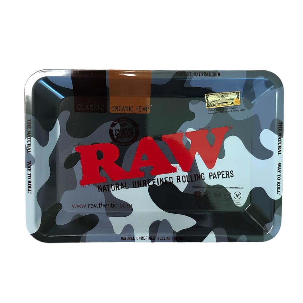 RAW Urban Camo Metal Rolling Tray- size mini - HAPPYTRAIL