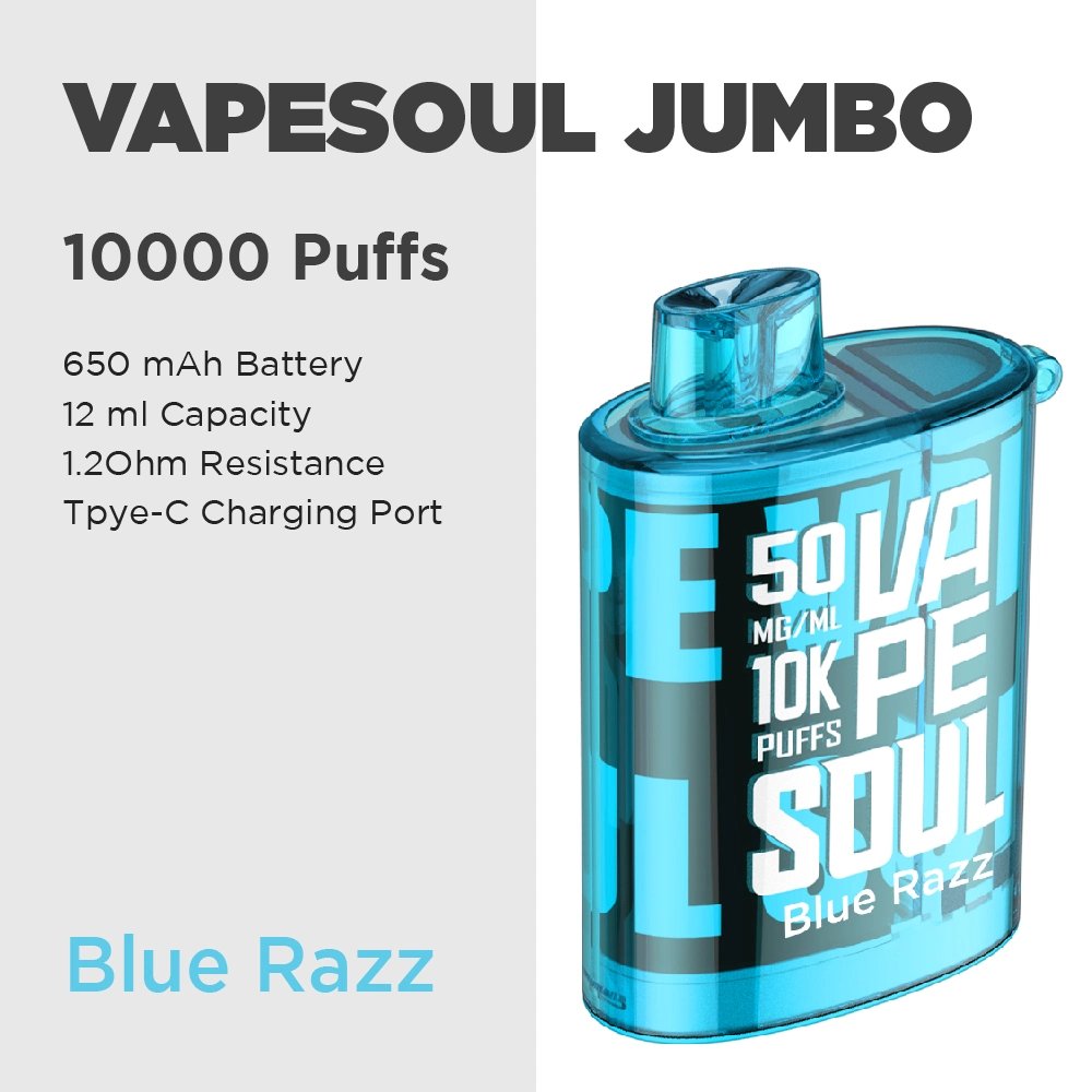 VAPESOUL JUMBO 10000 - BLUE RAZZ