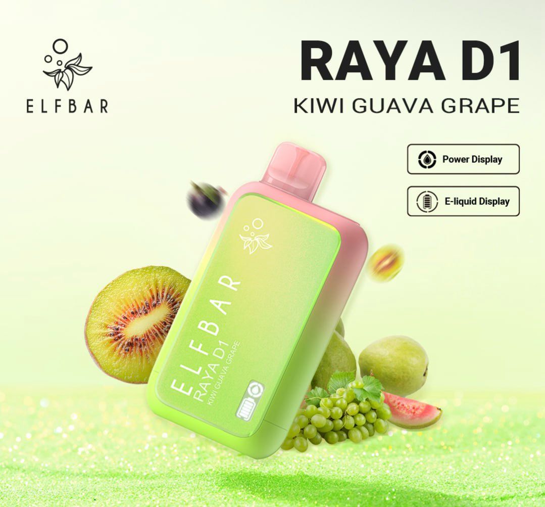 Elf Bar Raya D1 Kiwi Guava Grape (13,000 Puffs)