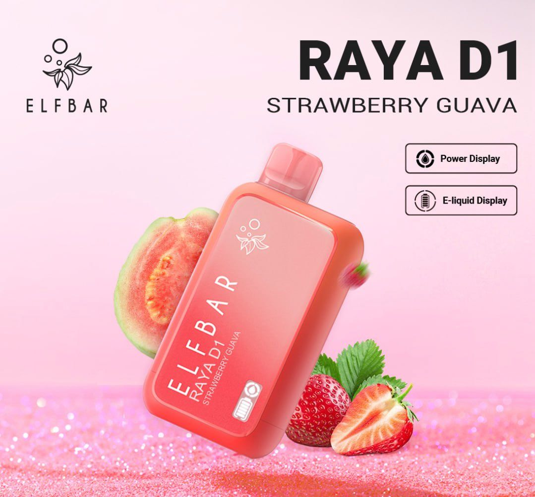 Elf Bar Raya D1 Strawberry Guava (13,000 Puffs)