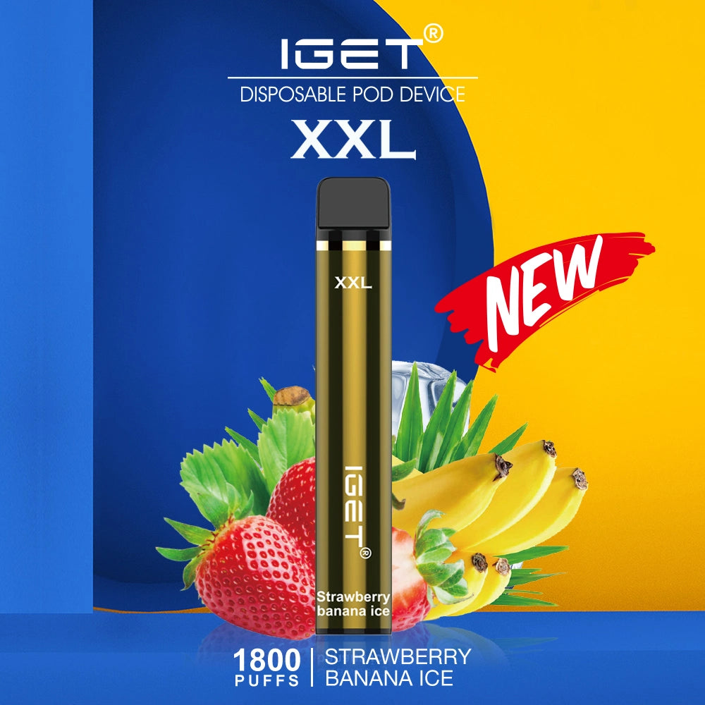 IGET (XXL) Flavour- Strawberry Banana Ice- 1800 Puffs