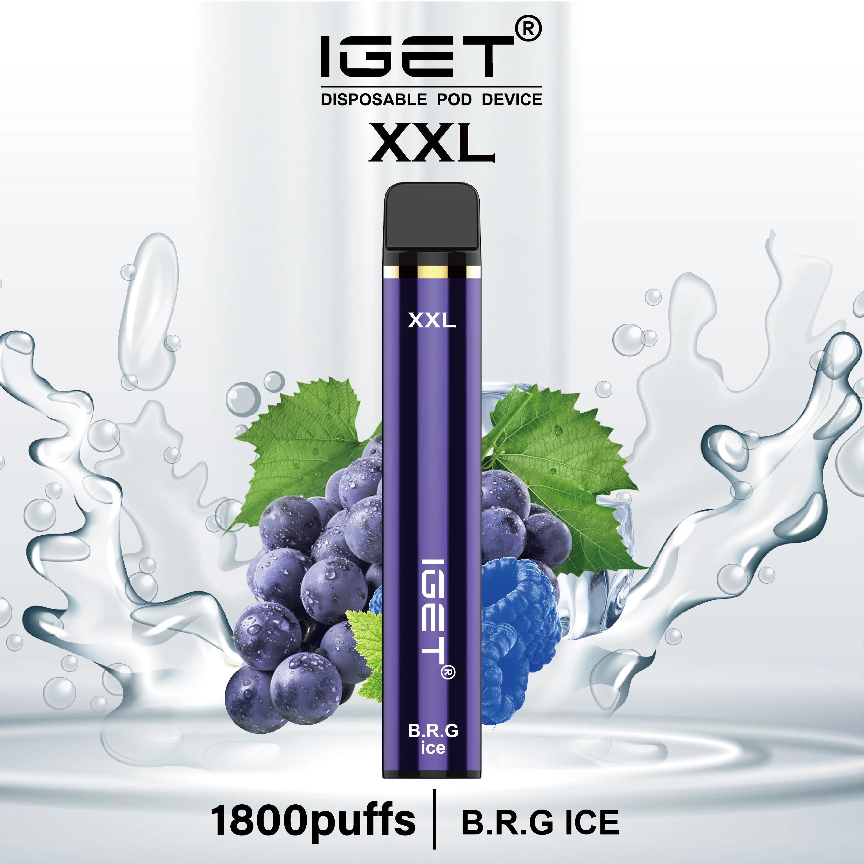 IGET (XXL) Flavour-B.R.G Ice- 1800 Puffs
