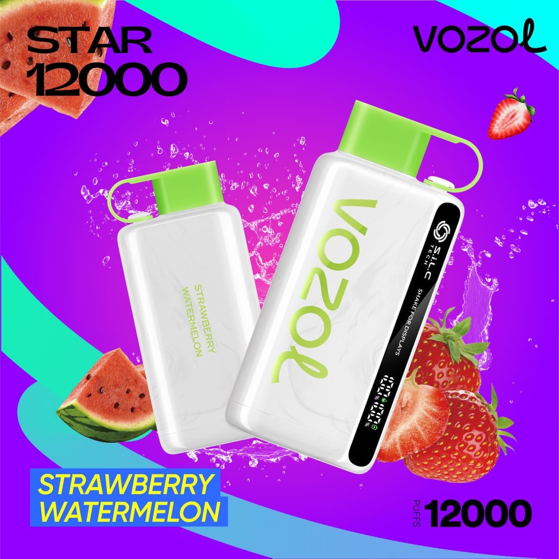 VOZOL STAR 12000 - STRAWBERRY WATERMELON