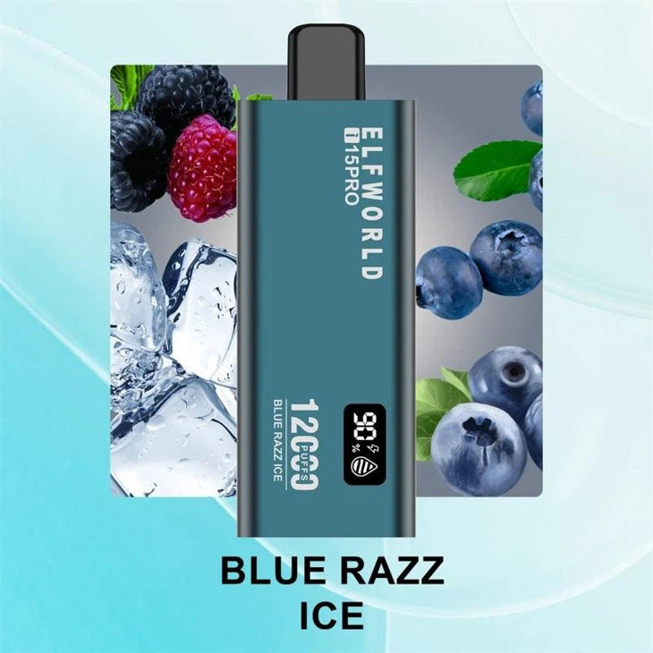 Elf World i15 Pro 12000 Puffs - Blue Razz Ice