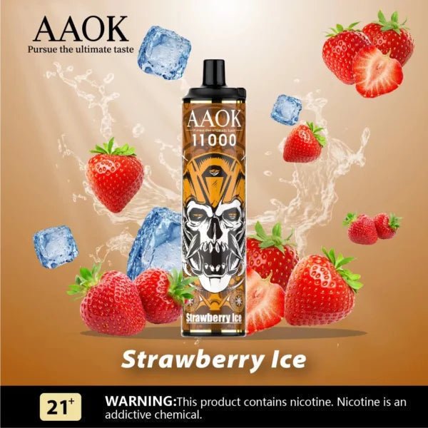 AAOK A83 11000 PUFFS - STRAWBERRY ICE - HAPPYTRAIL