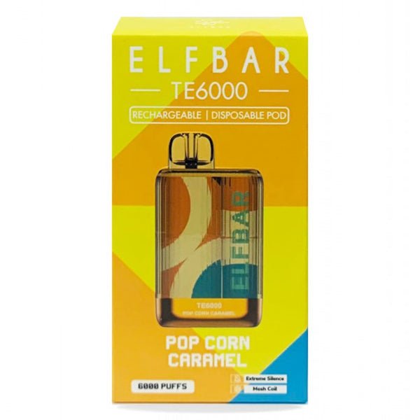 Elf Bar Vape TE6000 Popcorn Caramel (6000 Puffs) - HAPPYTRAIL