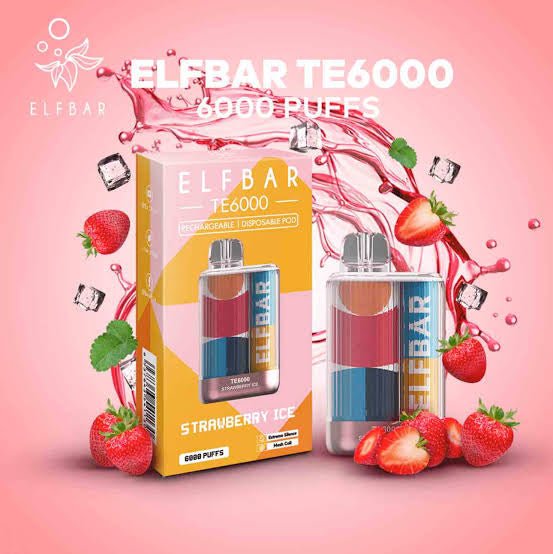 Elf Bar Vape TE6000 Strawberry Ice (6000 Puffs) - HAPPYTRAIL