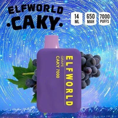 Elf World Caky Vape - Grape Ice (7000 Puffs) - HAPPYTRAIL