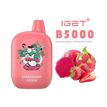 IGET B5000 Flavour- Strawberry Pitaya - 5000 Puffs - HAPPYTRAIL