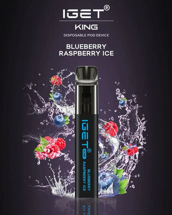 IGET King Vape Flavour- Blueberry Rasberry Ice- 2600 Puffs - HAPPYTRAIL
