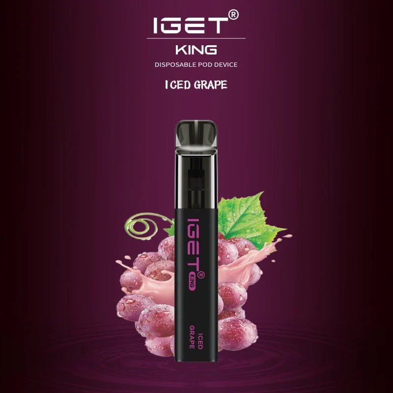 IGET King Vape Flavour- Iced Grape- 2600 Puffs - HAPPYTRAIL