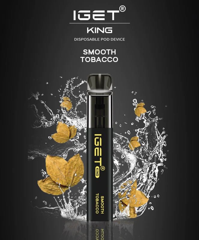 IGET King Vape Flavour- Smooth Tobacco- 2600 Puffs - HAPPYTRAIL