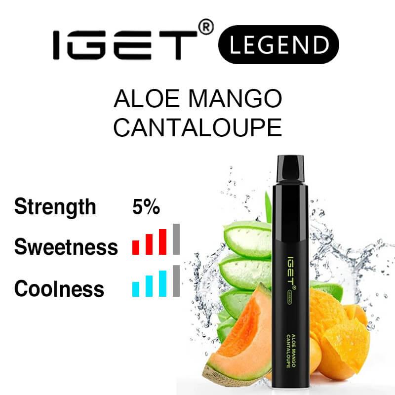 IGET (Legend) Flavour- Aloe Mango Cantaloupe - 4000 Puffs - HAPPYTRAIL