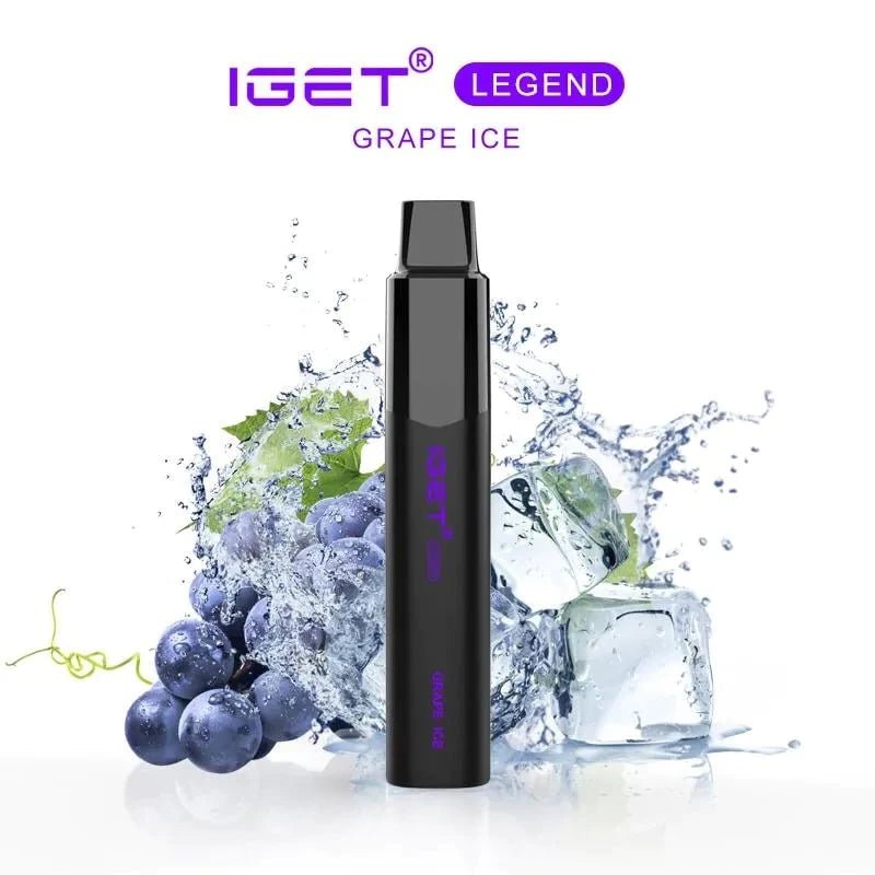 IGET (Legend) Flavour- Grape Ice- 4000 Puffs - HAPPYTRAIL