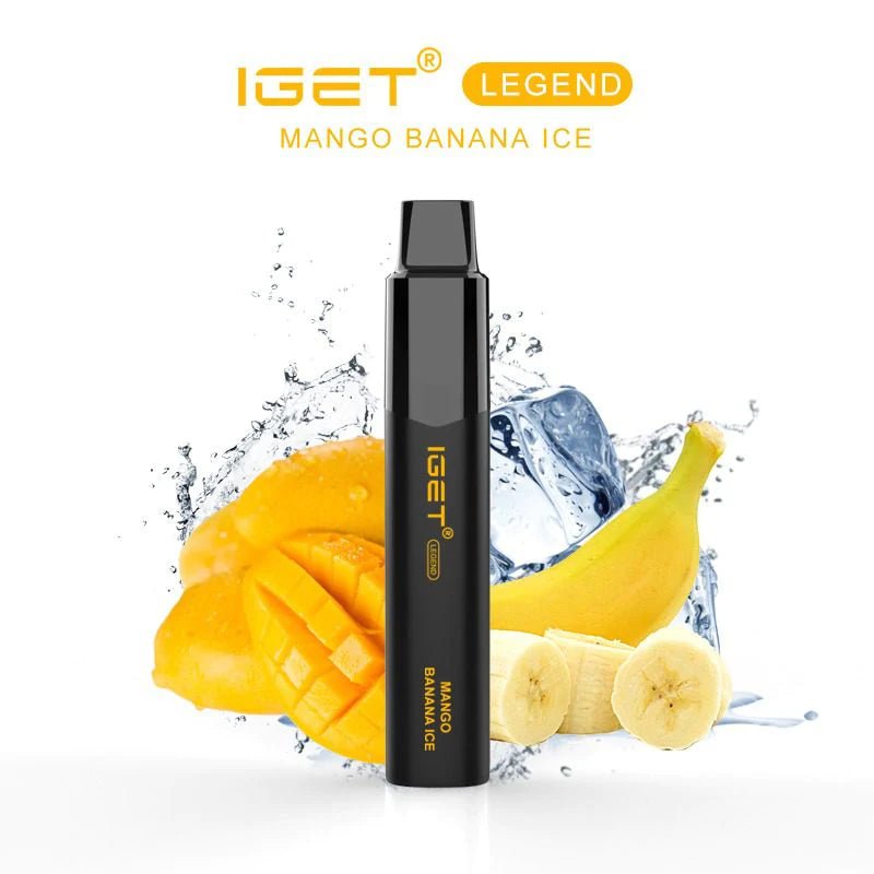 IGET (Legend) Flavour- Mango Banana Ice- 4000 Puffs - HAPPYTRAIL