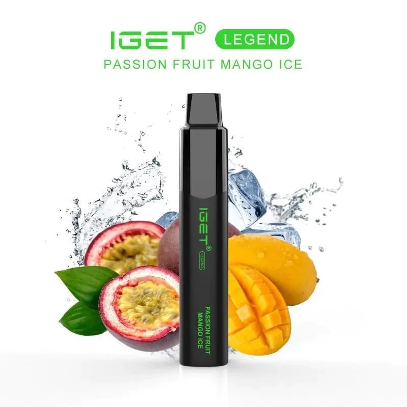 IGET (Legend) Flavour- Passion Fruit Mango Ice- 4000 Puffs - HAPPYTRAIL
