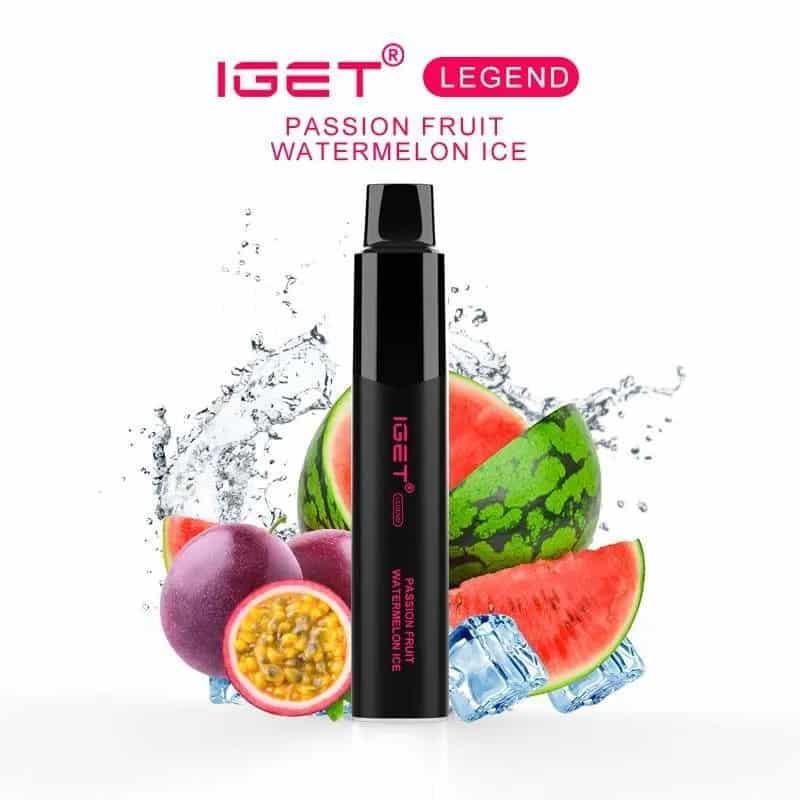 IGET (Legend) Flavour- Passion Fruit Watermelon Ice- 4000 Puffs - HAPPYTRAIL