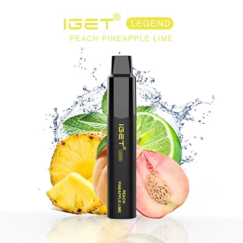 IGET (Legend) Flavour- Peach Pineapple Lime- 4000 Puffs - HAPPYTRAIL
