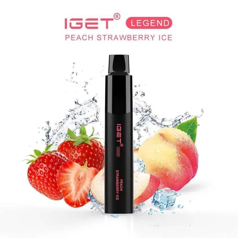 IGET (Legend) Flavour- Peach Strawberry Ice- 4000 Puffs - HAPPYTRAIL