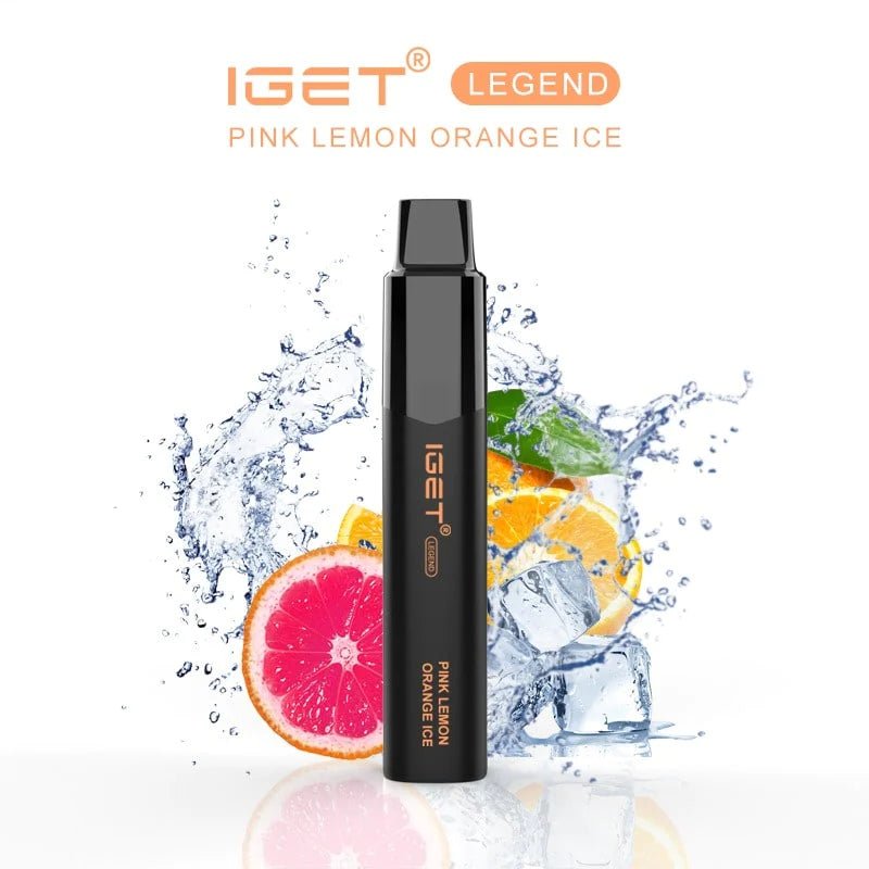 IGET (Legend) Flavour- Pink Lemon Orange Ice- 4000 Puffs - HAPPYTRAIL