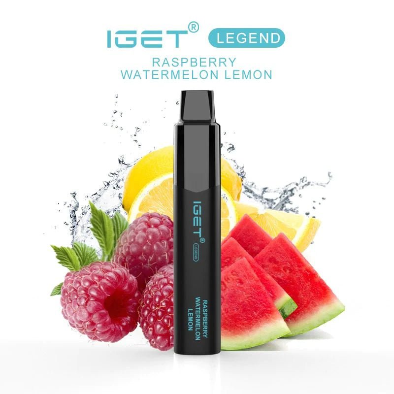 IGET (Legend) Flavour- Raspberry Watermelon Lemon- 4000 Puffs - HAPPYTRAIL