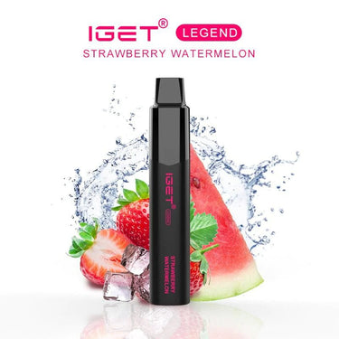 IGET (Legend) Flavour- Strawberry Watermelon- 4000 Puffs - HAPPYTRAIL
