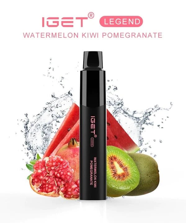 IGET (Legend) Flavour- Watermelon Kiwi Pomegranate- 4000 Puffs - HAPPYTRAIL