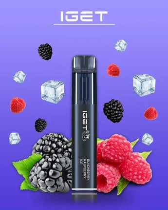 IGET (Pro) Flavour- Blackberry Raspberry Ice - 5000 Puffs - HAPPYTRAIL