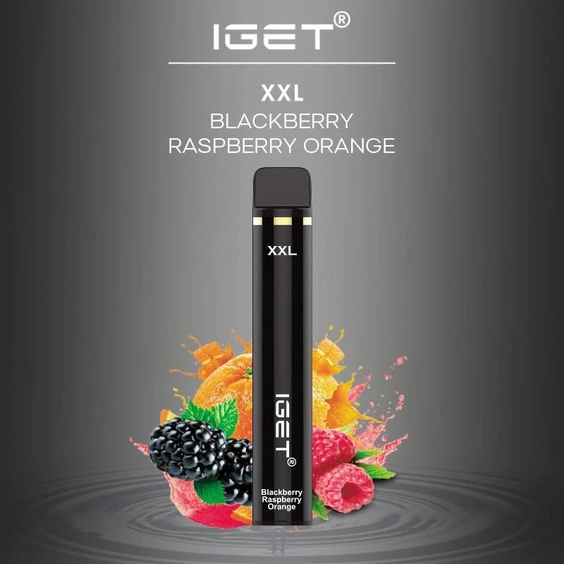 IGET (XXL) Flavour- Blackberry Raspberry Orange- 1800 Puffs - HAPPYTRAIL