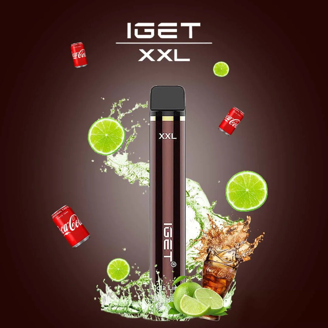 IGET (XXL) Flavour- Cola Lime- 1800 Puffs - HAPPYTRAIL