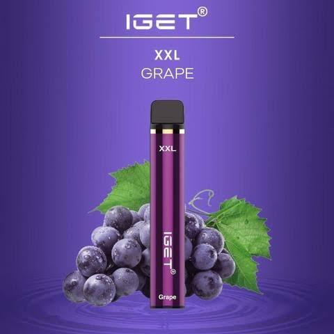 IGET (XXL) Flavour- Grape- 1800 Puffs - HAPPYTRAIL
