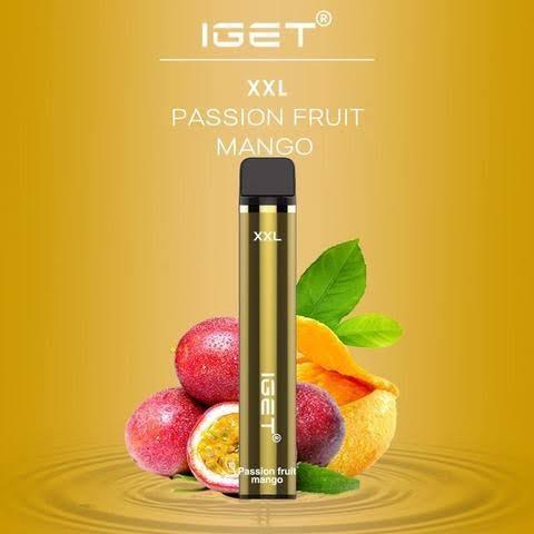 IGET (XXL) Flavour- Passion Fruit Mango- 1800 Puffs - HAPPYTRAIL