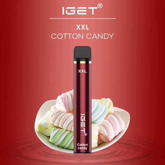 IGET (XXL) Flavour- Vape Cotton Candy- 1800 Puffs - HAPPYTRAIL