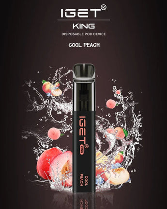IGET King Vape Flavour- Cool Peach- 2600 Puffs - HAPPYTRAIL 