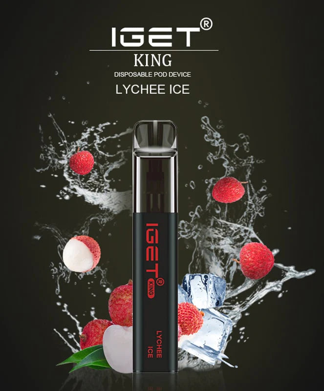IGET King Vape Flavour- Lychee Ice- 2600 Puffs - HAPPYTRAIL 