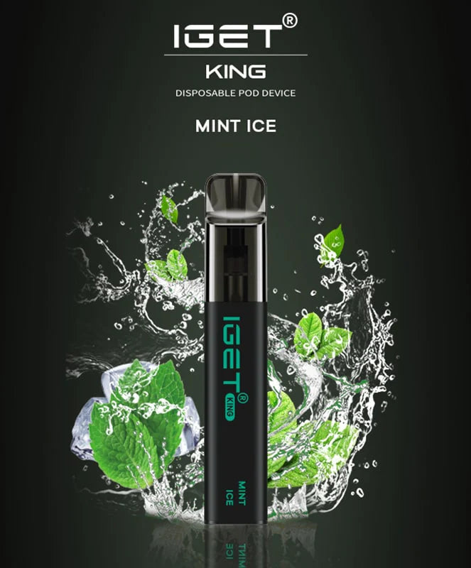 IGET King Vape Flavour- Mint Ice- 2600 Puffs - HAPPYTRAIL 