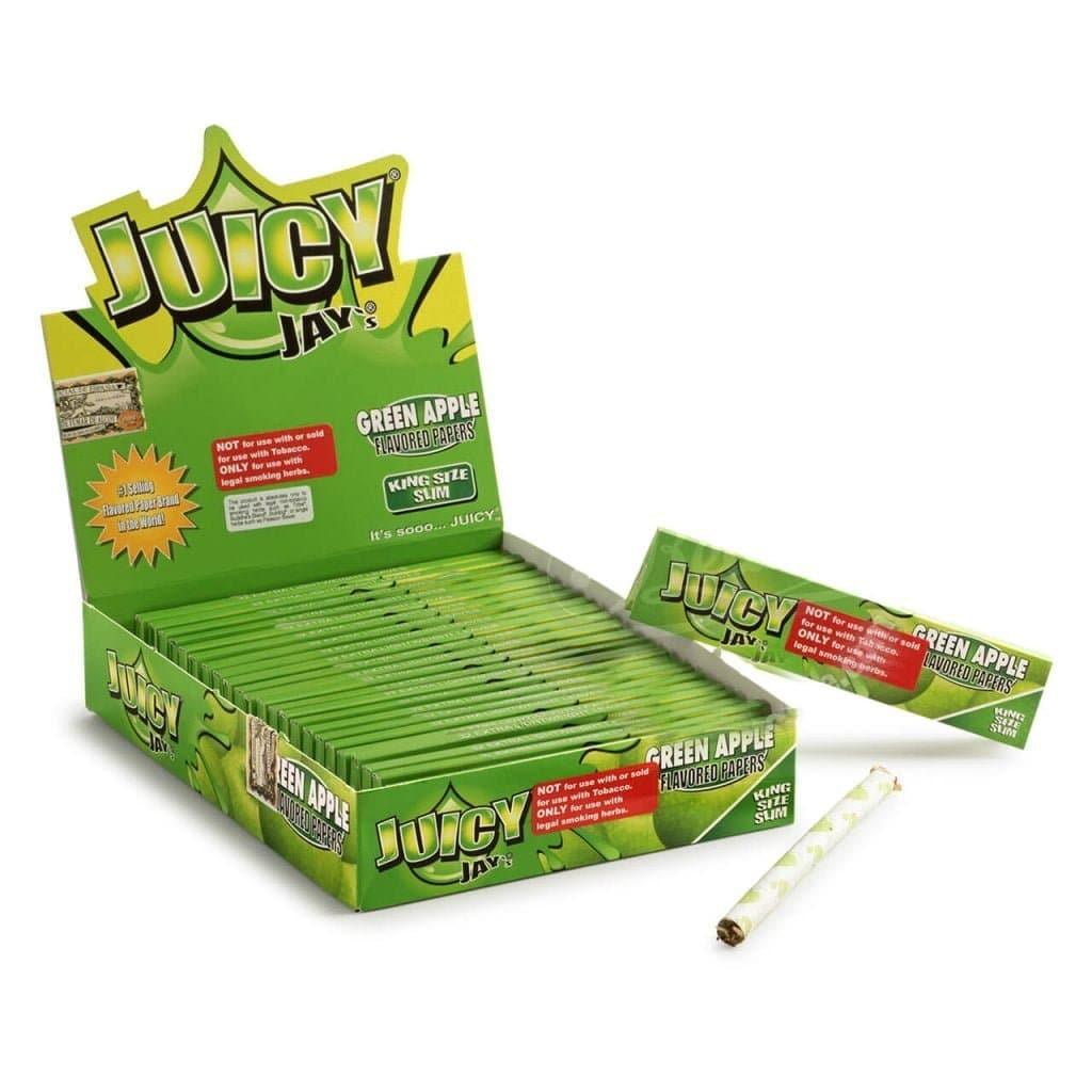 Juicy Jay Kingsize Rolling Papers Green Apple - HAPPYTRAIL