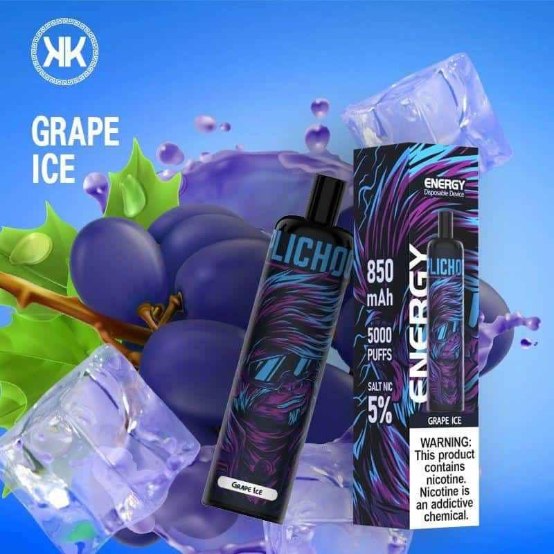 KK Energy vape - Grape ice (5000 Puffs) - HAPPYTRAIL
