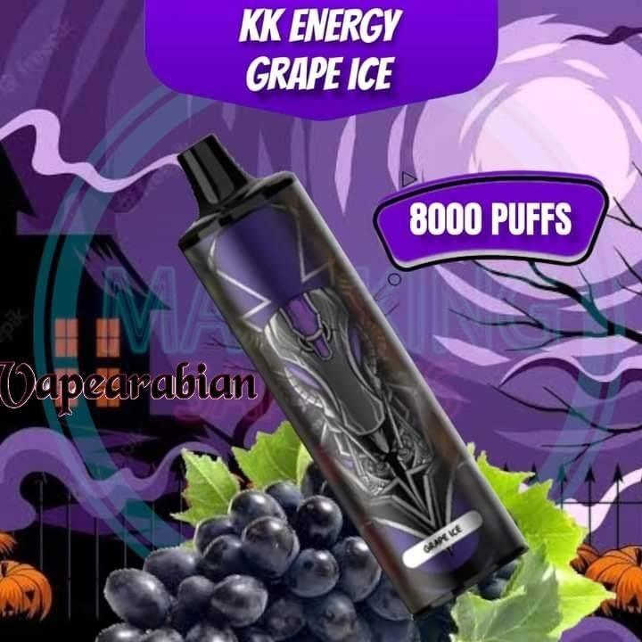 KK Energy vape - Grape Ice (8000 Puffs) - HAPPYTRAIL