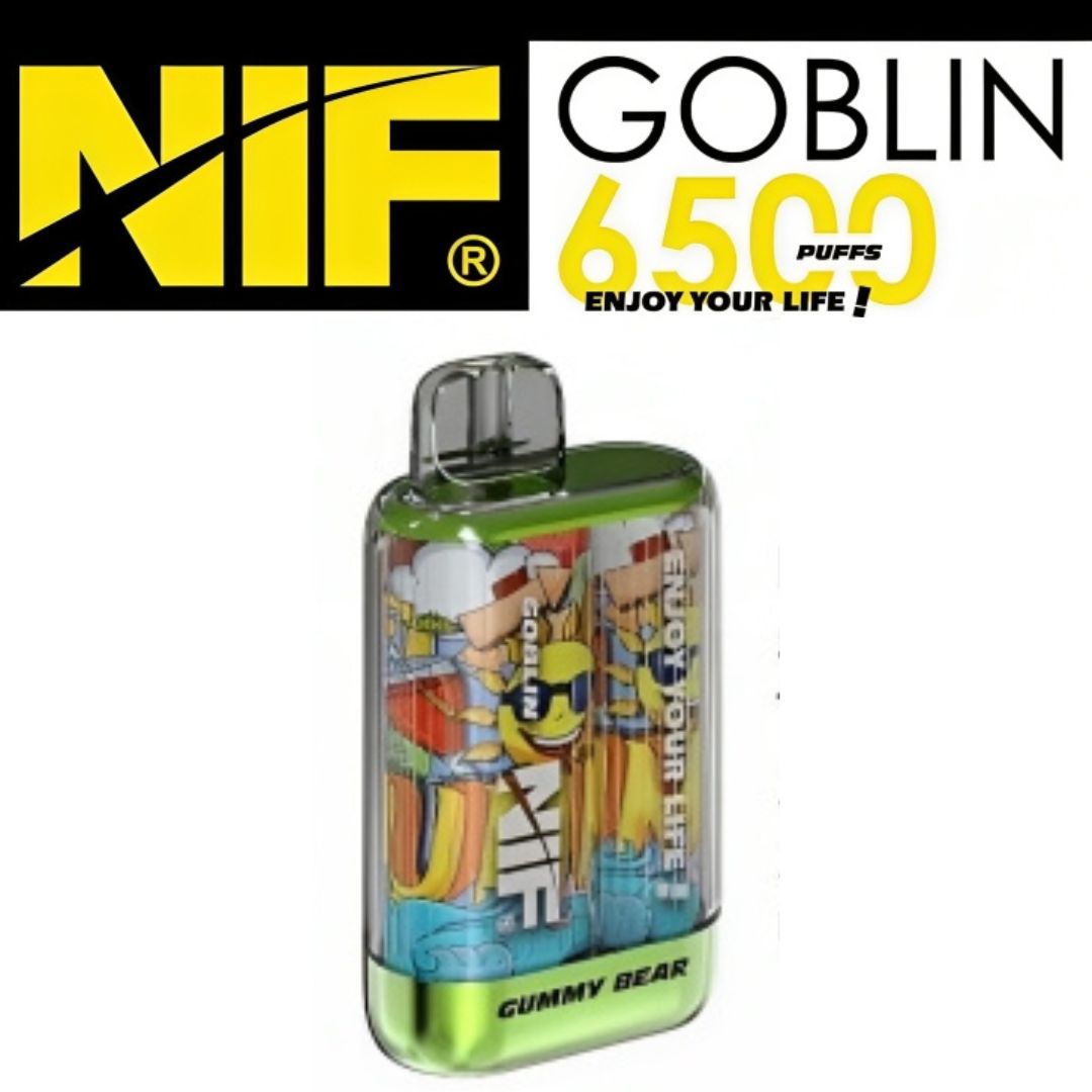 NIF GOBLIN 6500 PUFFS - GUMMY BEAR - HAPPYTRAIL