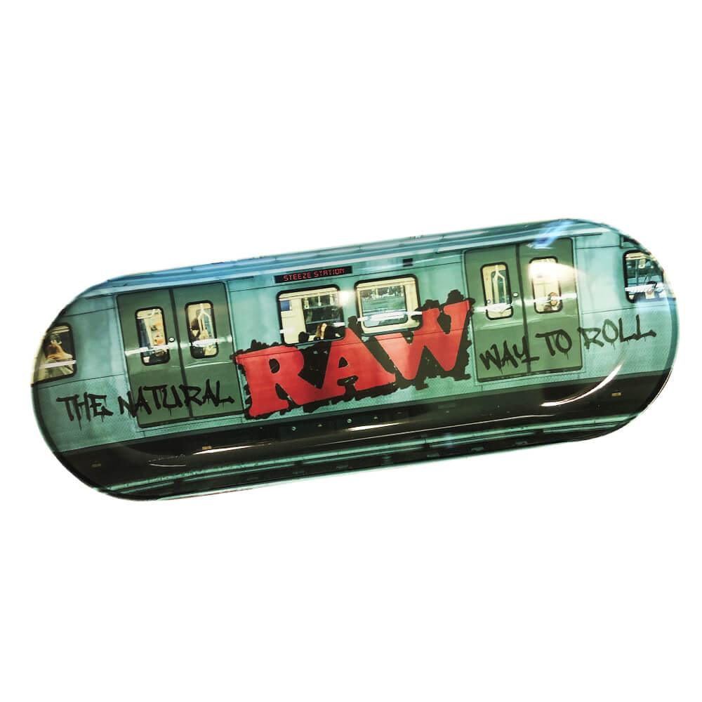 RAW Graffiti Skate Rolling Tray- Metal - HAPPYTRAIL