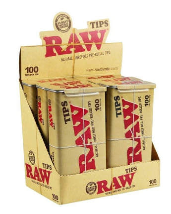 RAW Unrefined Pack of 100 Pre Rolled filter Tips Online - HAPPYTRAIL