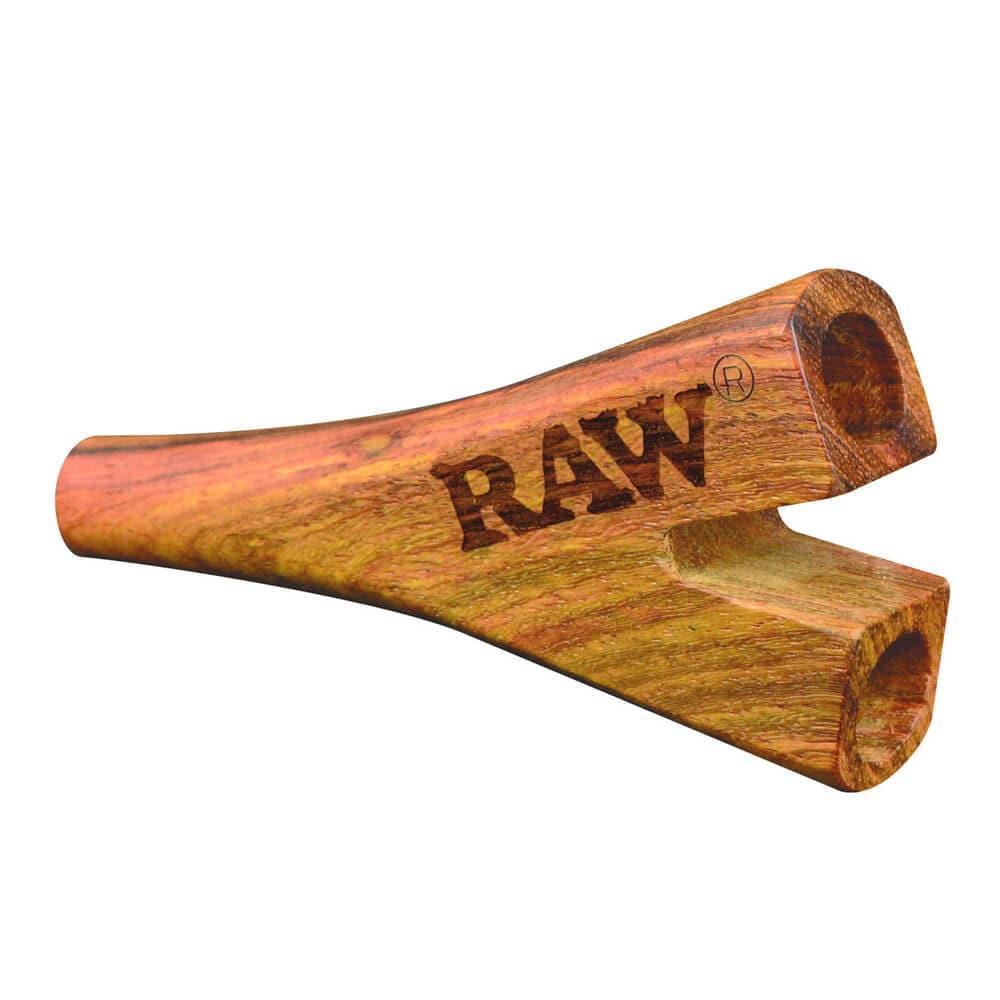 RAW- Wooden's Double Barrel Holder - HAPPYTRAIL