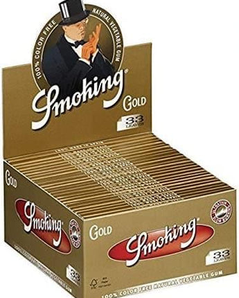 Smoking Kingsize Gold Slim Rolling Papers - HAPPYTRAIL