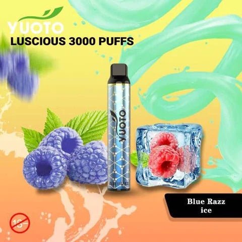 Yuoto Vape - Luscious Bluerazz Ice (3000 Puffs) - HAPPYTRAIL